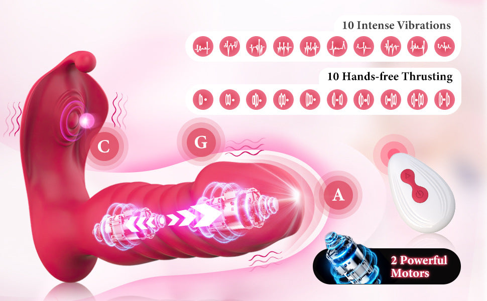 Wearable G-spot Vibrator for Couples Triple Stimulation