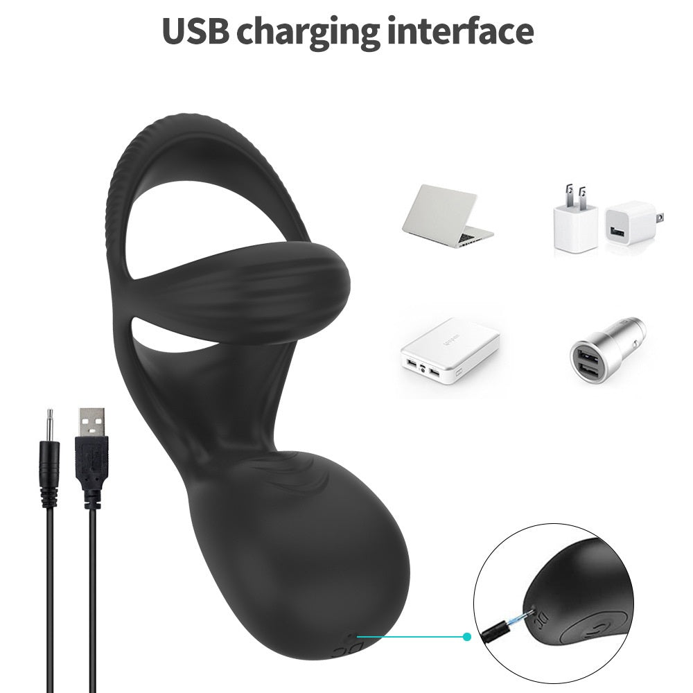 Vibrant Silicone Penile Ring in Black