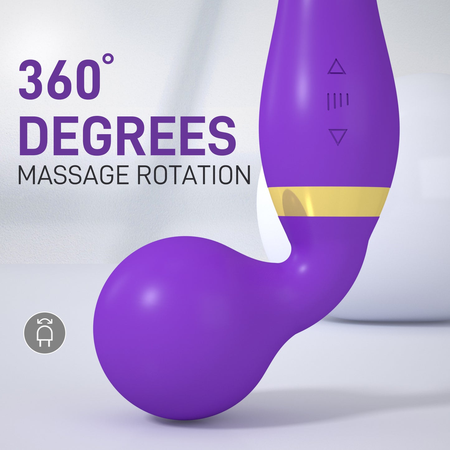 22cm 2-Way Wand Vibromasseur: Wireless with 20 powerful speed modes - 8 therapeutic massage settings - USB rechargeable
