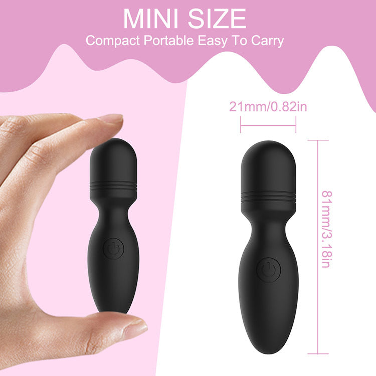 Mini Vibromasseur 8 cm - Vibromasseur baguette compact pour femme - 10 modes de vibration - Masseur thérapeutique personnel - Rechargeable par USB