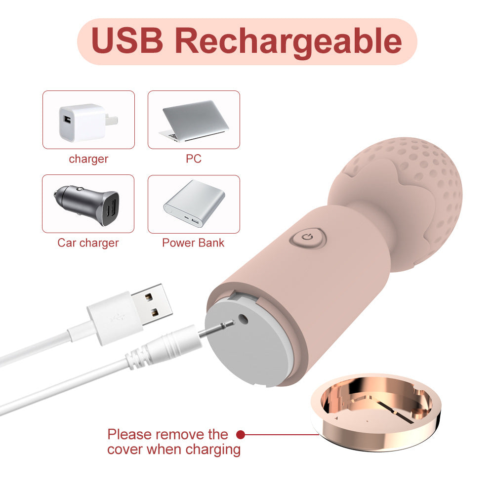 Mini-Vibromasseur 11,6 cm – Mini-Wandvibrator für Frauen – Personaltherapeutischer Masseur – Wiederaufladbar über USB – Diskretes Sextoy