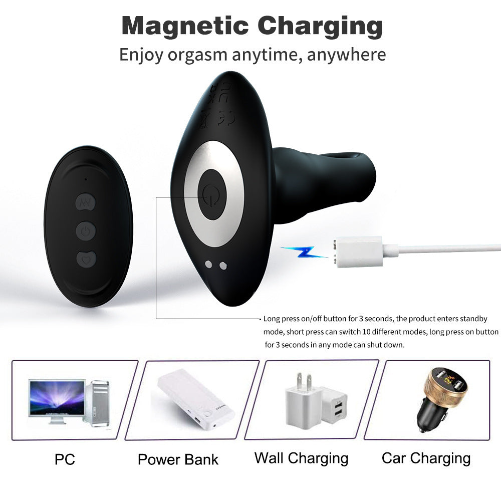 Flapper Anal Plug Flapping Vibrator with Remote