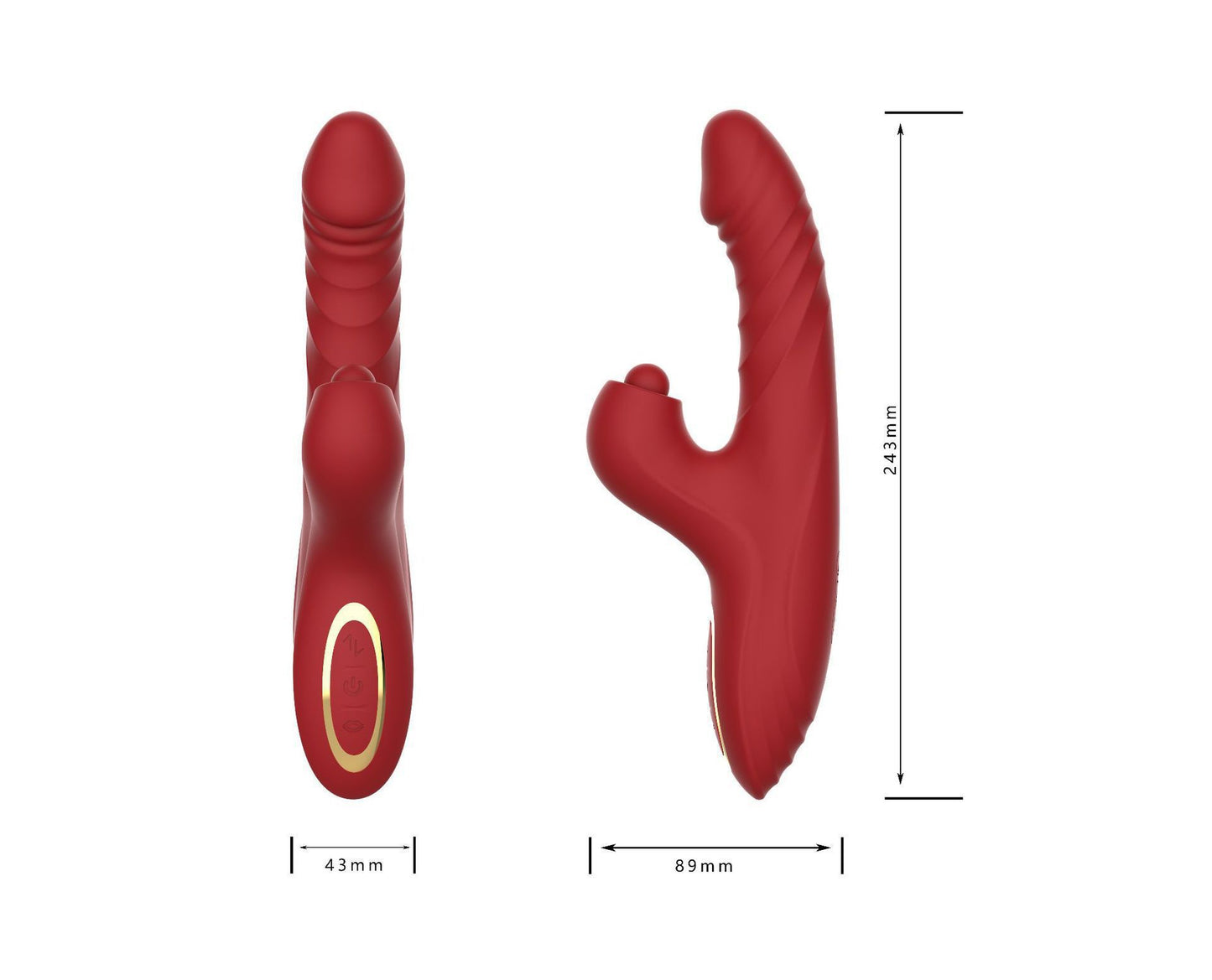 Rabbit Vibrator Thrusting & Pulsing Silicone Rabbit