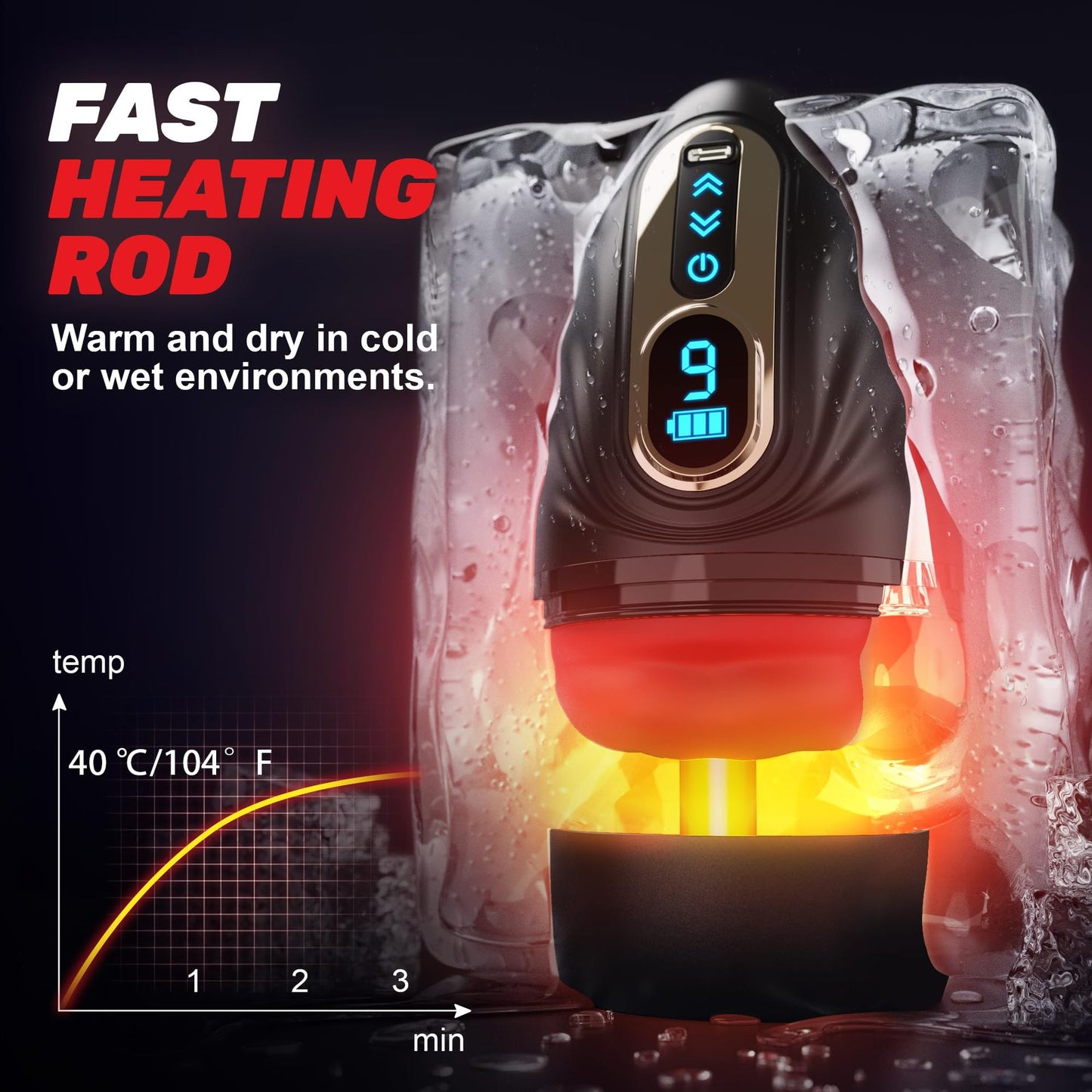 Men Heat Vibration Masturbator