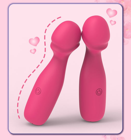 Mini Vibromasseur Wand 14cm - Clitoral Vibrator with 21 Vibration Modes - Discreet and Waterproof Sextoy