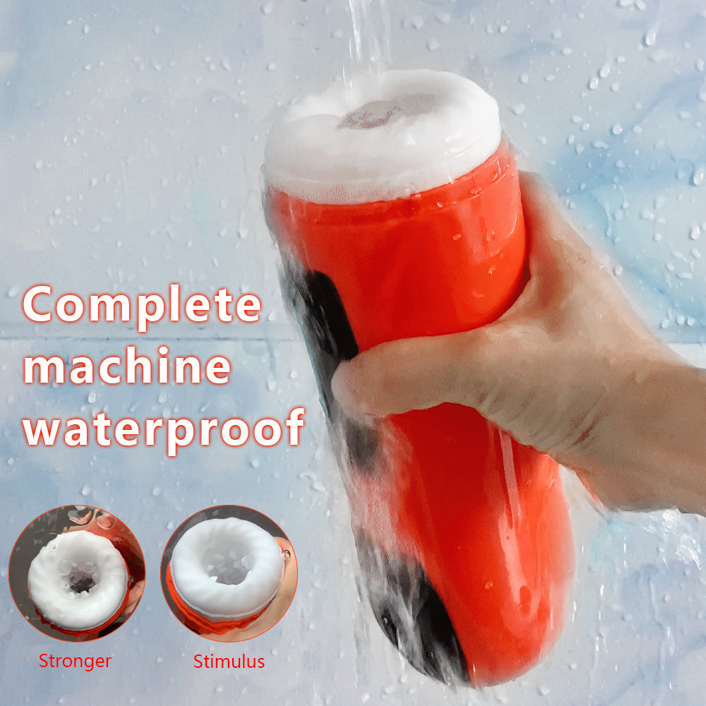 Automatic Heating Hands-Free Male Masturbator with 7 Telescopic and Rotating Modes - Ultra Realistic Vagina