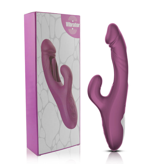 3 in 1 Rabbit Vibrator Flapping G-Spot Clit Stimulator