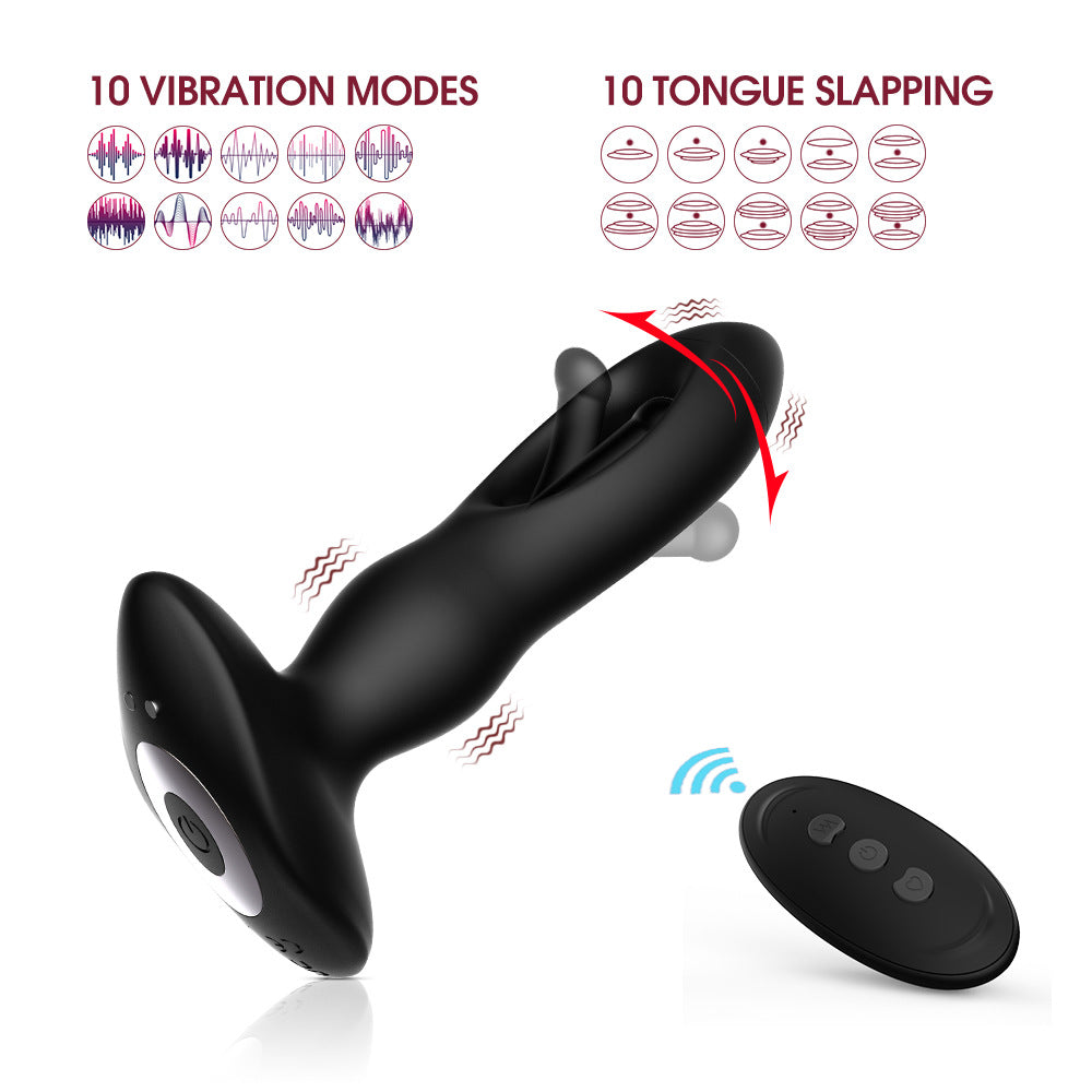 Flapper Anal Plug Flapping Vibrator with Remote