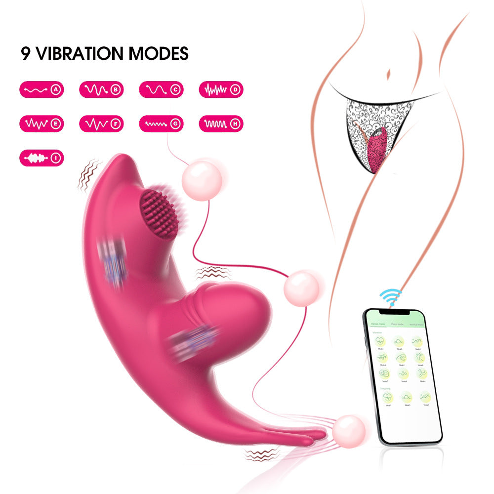 3 in 1 Thrusting Wearable Vibrator Clitoral & Anal Stimulator with APP