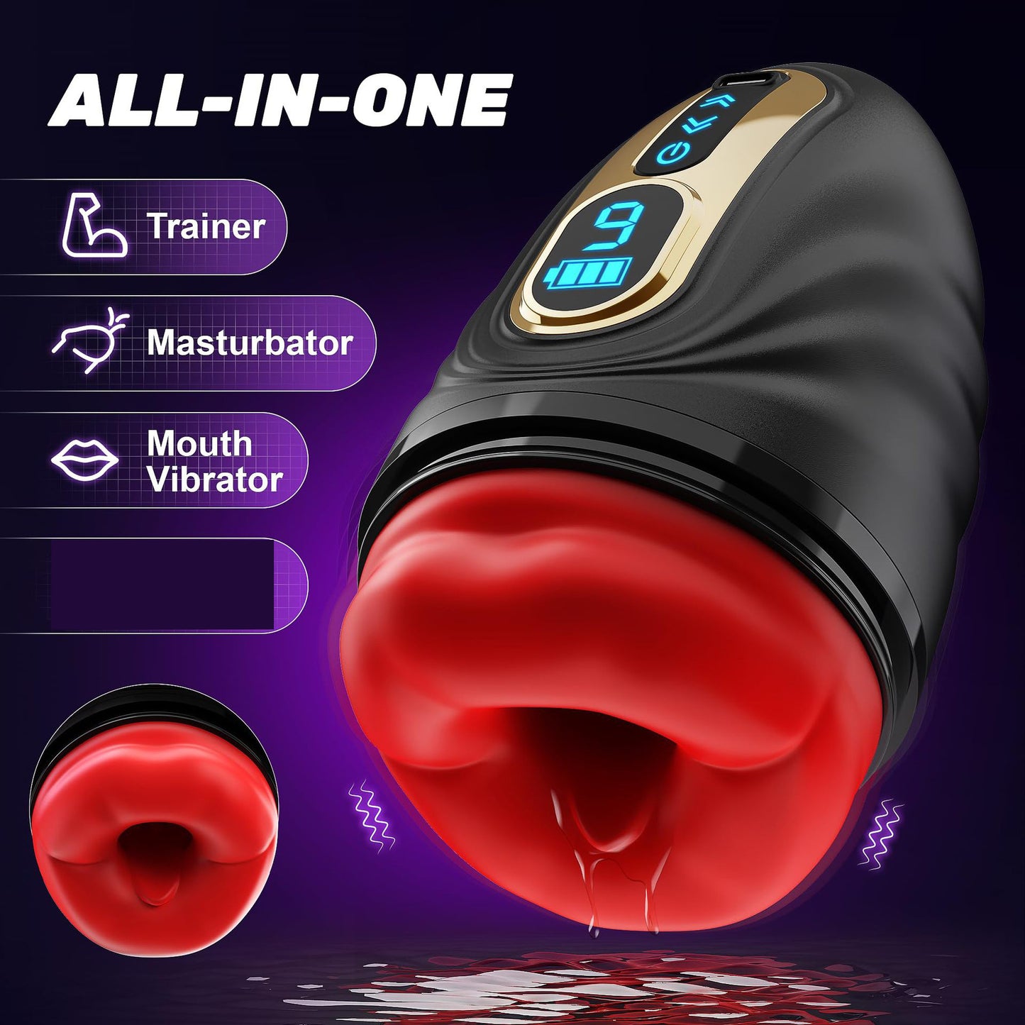 Men Heat Vibration Masturbator