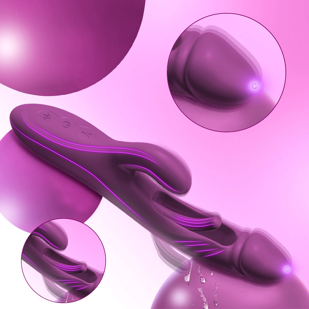 3 in 1 Rabbit Vibrator Flapping G-Spot Clit Stimulator