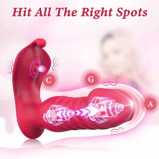Wearable G-spot Vibrator for Couples Triple Stimulation