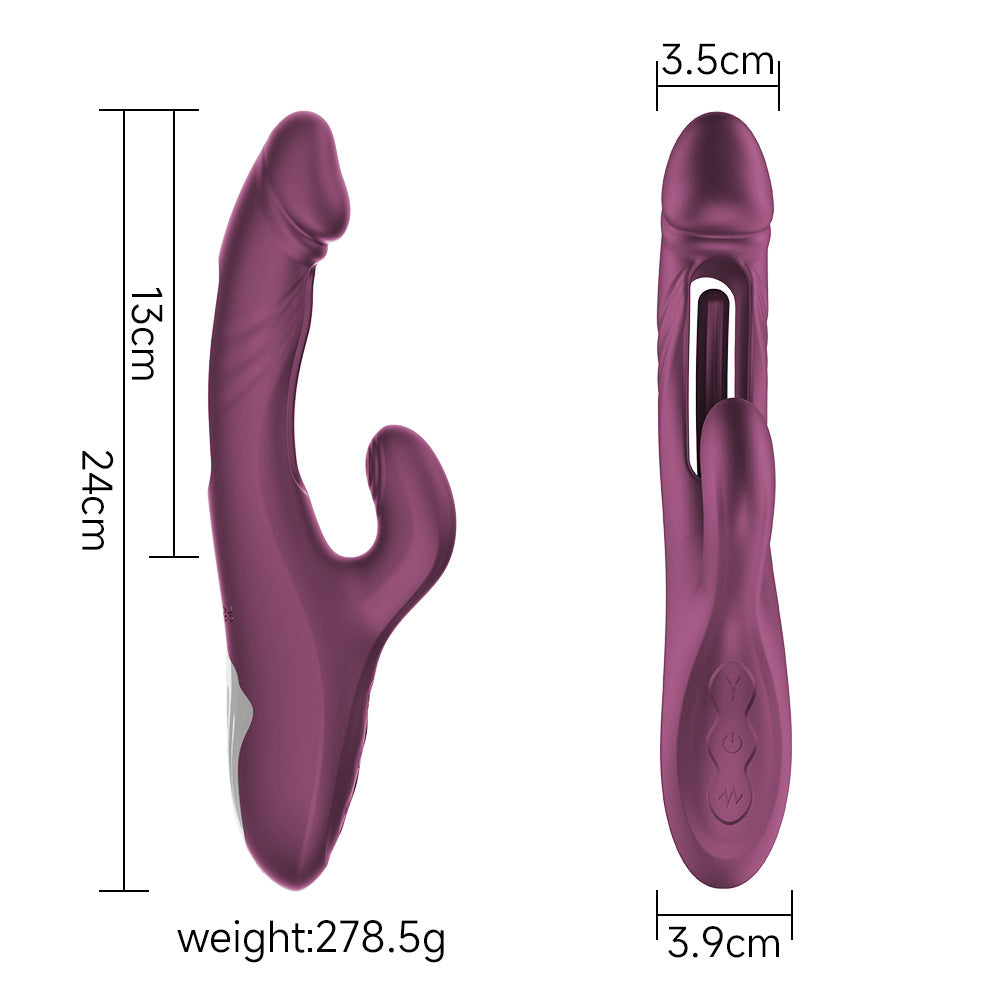 3 in 1 Rabbit Vibrator Flapping G-Spot Clit Stimulator