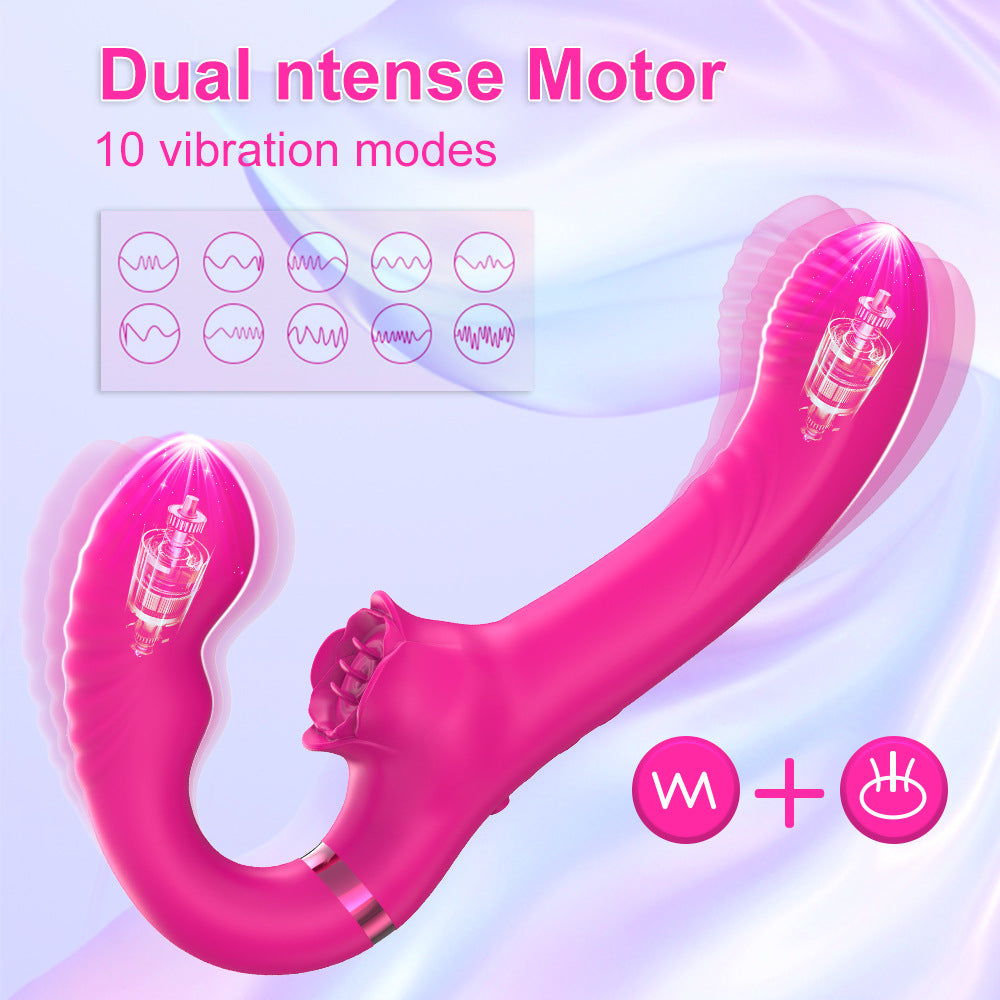 3-in-1 High-Frequency Clitoral and G-Spot Vibrator - Dual Motor with Remote Control - Rechargeable and Waterproof Clitoral Stimulator