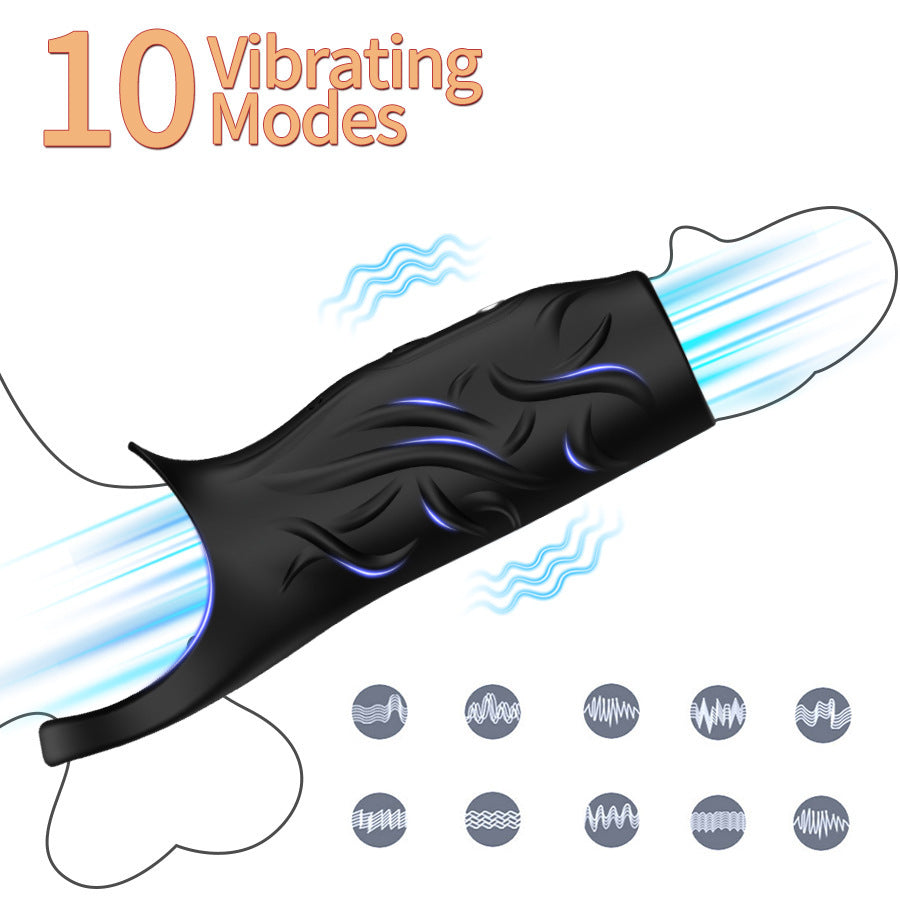 Vibrating Penis Sleeve with Ring - Penis Extenders
