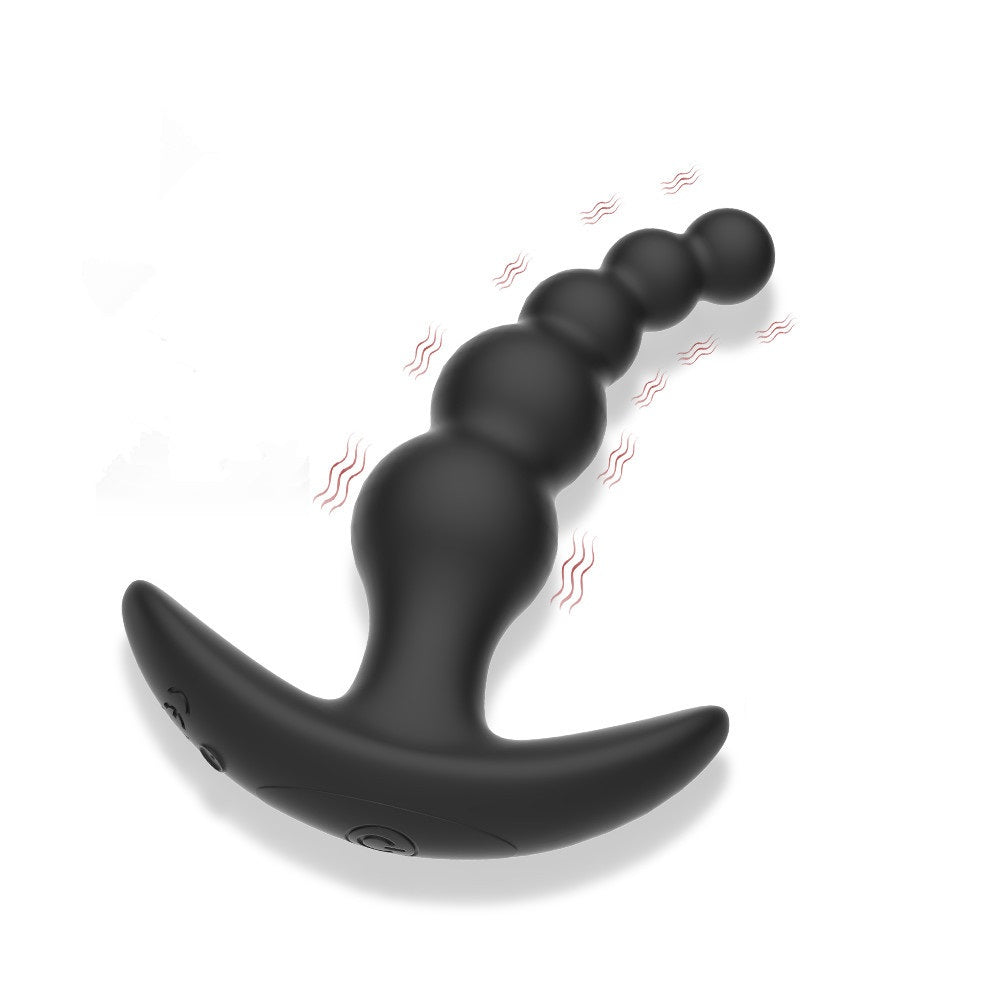 Beaded Vibe Anal Plug Silicone With Remote