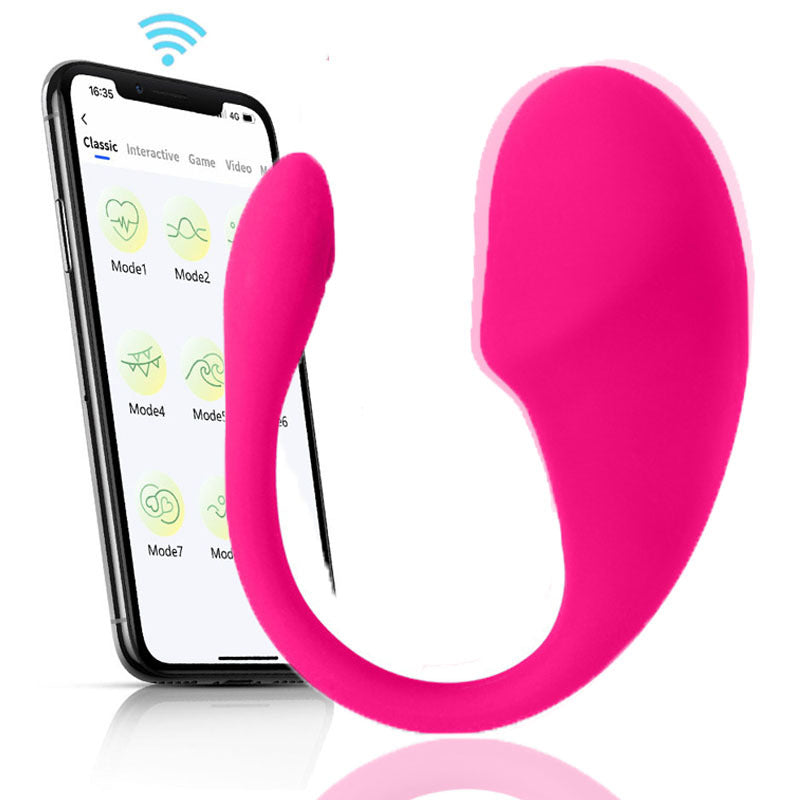 Leistungsstarker Klitoris-Vibromasseur L'oeuf Vibrant Connecté - Tragbarer Punkt-G-Vibrator für Frauen - Klitoris-Stimulator aus der Ferne