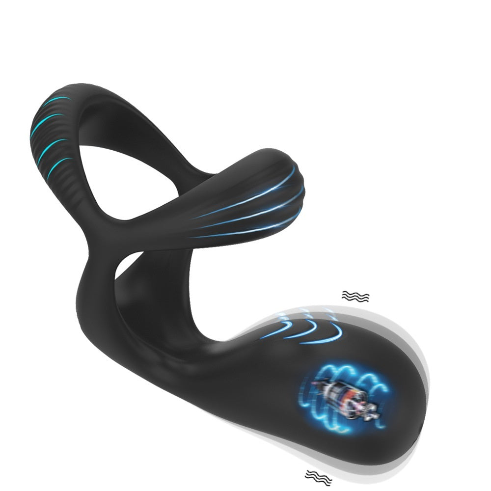 Vibrant Silicone Penile Ring in Black