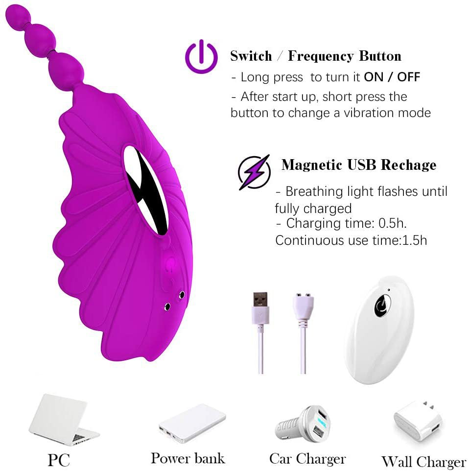 Mini-vibro with remote control - 3-in-1 vaginal massager - G-spot stimulator - vibrating egg for women