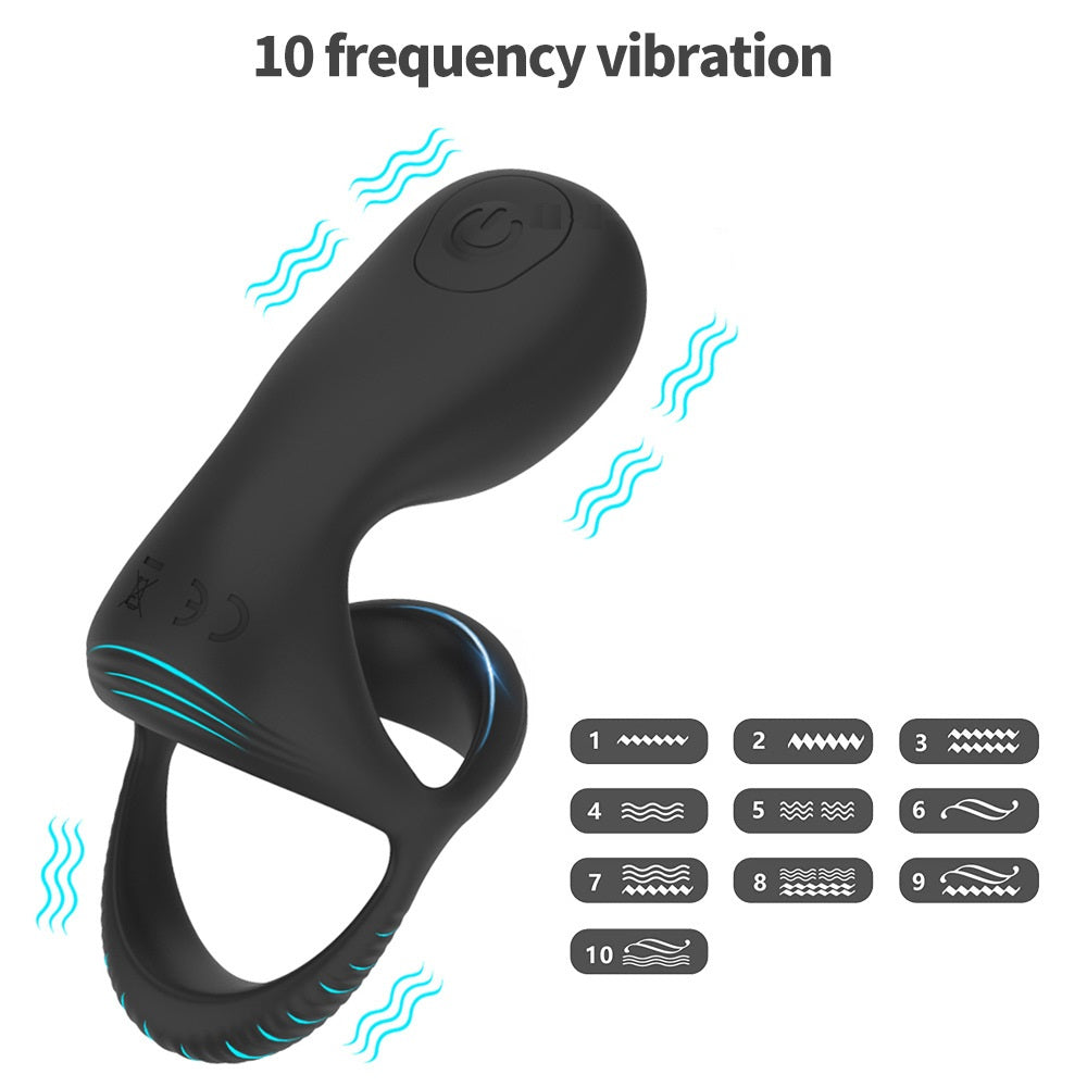 Vibrant Silicone Penile Ring in Black