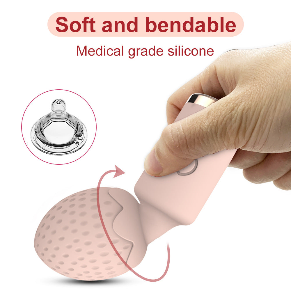 Mini Vibromasseur 11.6cm - Mini Wand Vibromasseur pour femme - Masseur thérapeutique personnel - Rechargeable par USB - Sextoy discret