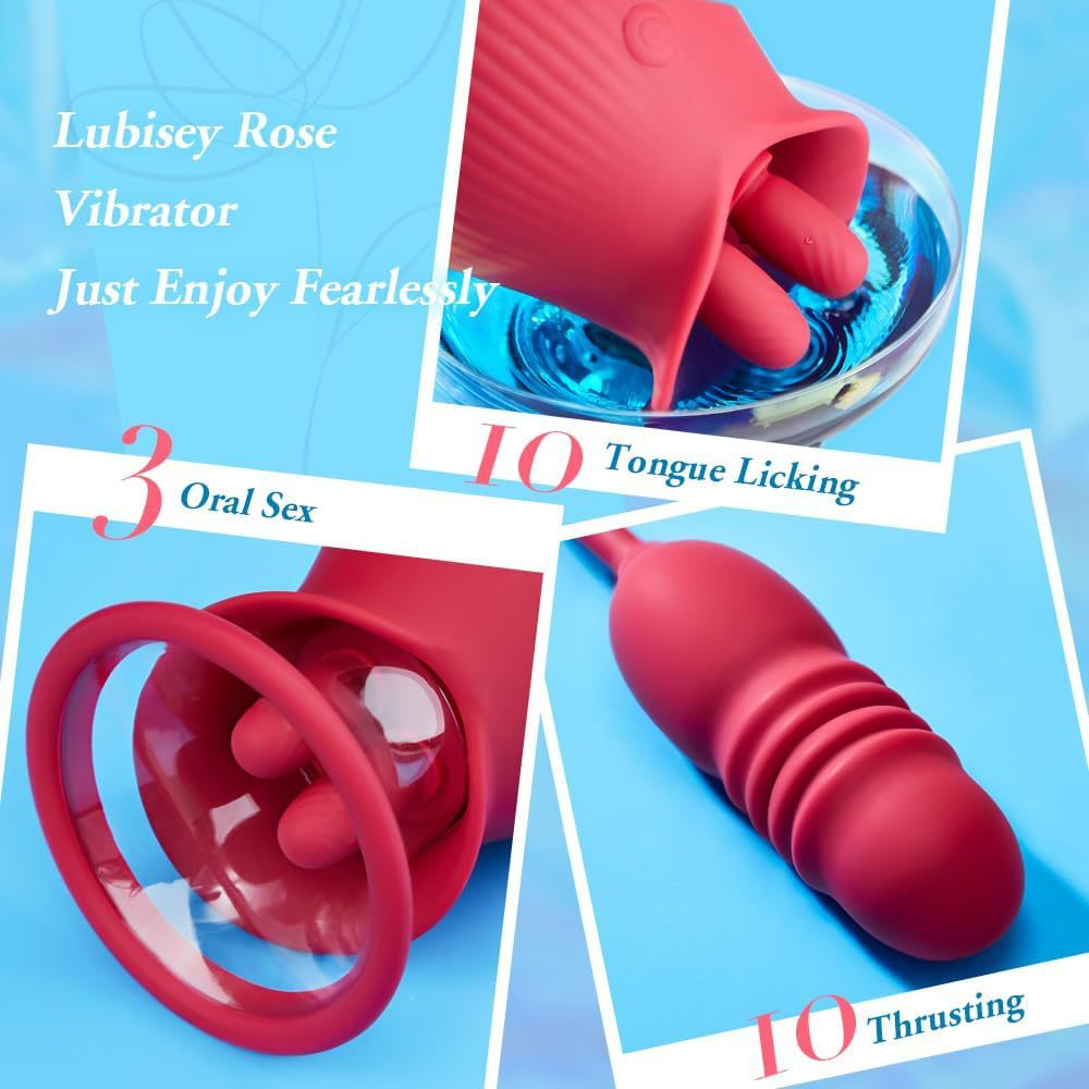Rose Vibromasseur et Stimulator Clitoridien¨CSuceur Teton Vibrant 2 En 1 Pour Femme -Vibrateurs Point G-Jouets Sexuels Erotique Pour Couples