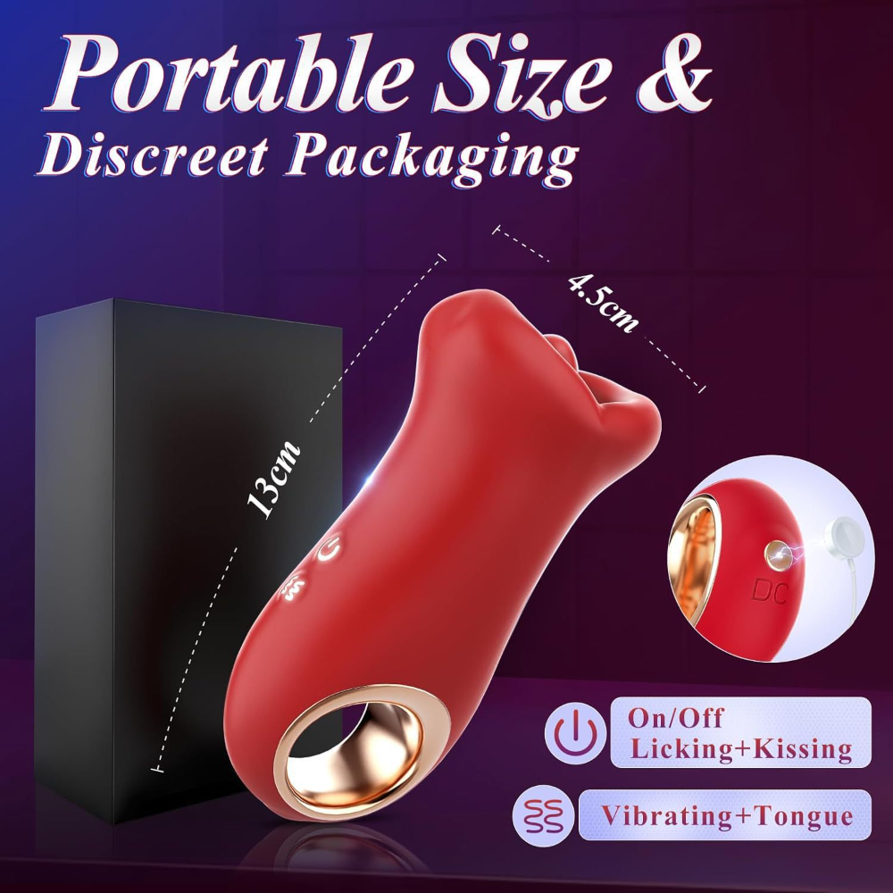 Powerful Clitoral Stimulator for Women with 10 Lick Patterns and Rotation