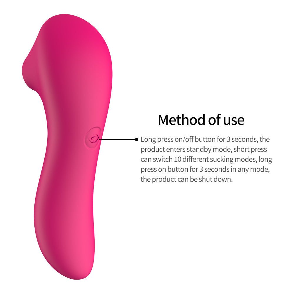 Clitoris Sucker - Mini Clitoral Stimulator with 10 Modes - Pink