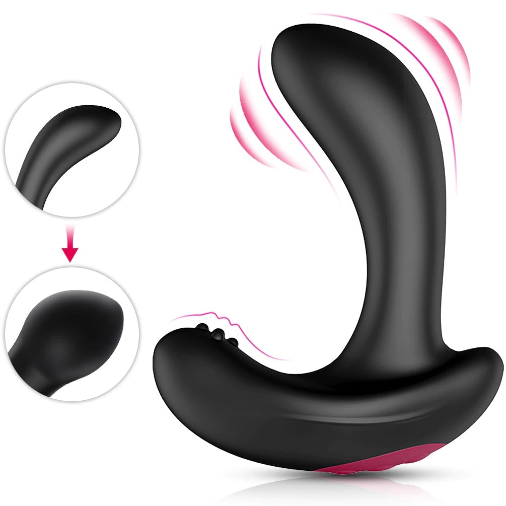 Vibrating P-spot Snug Plug with Remote Control - Expand Plug